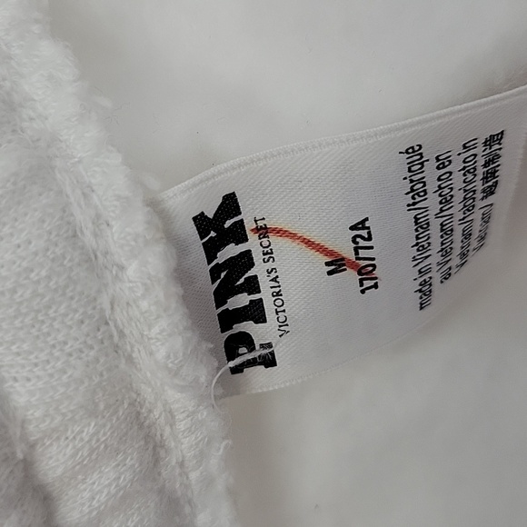 Victoria's Secret White Ivy Fleece Wide Leg Sweatpants Size Medium NWT - Picture 9 of 11